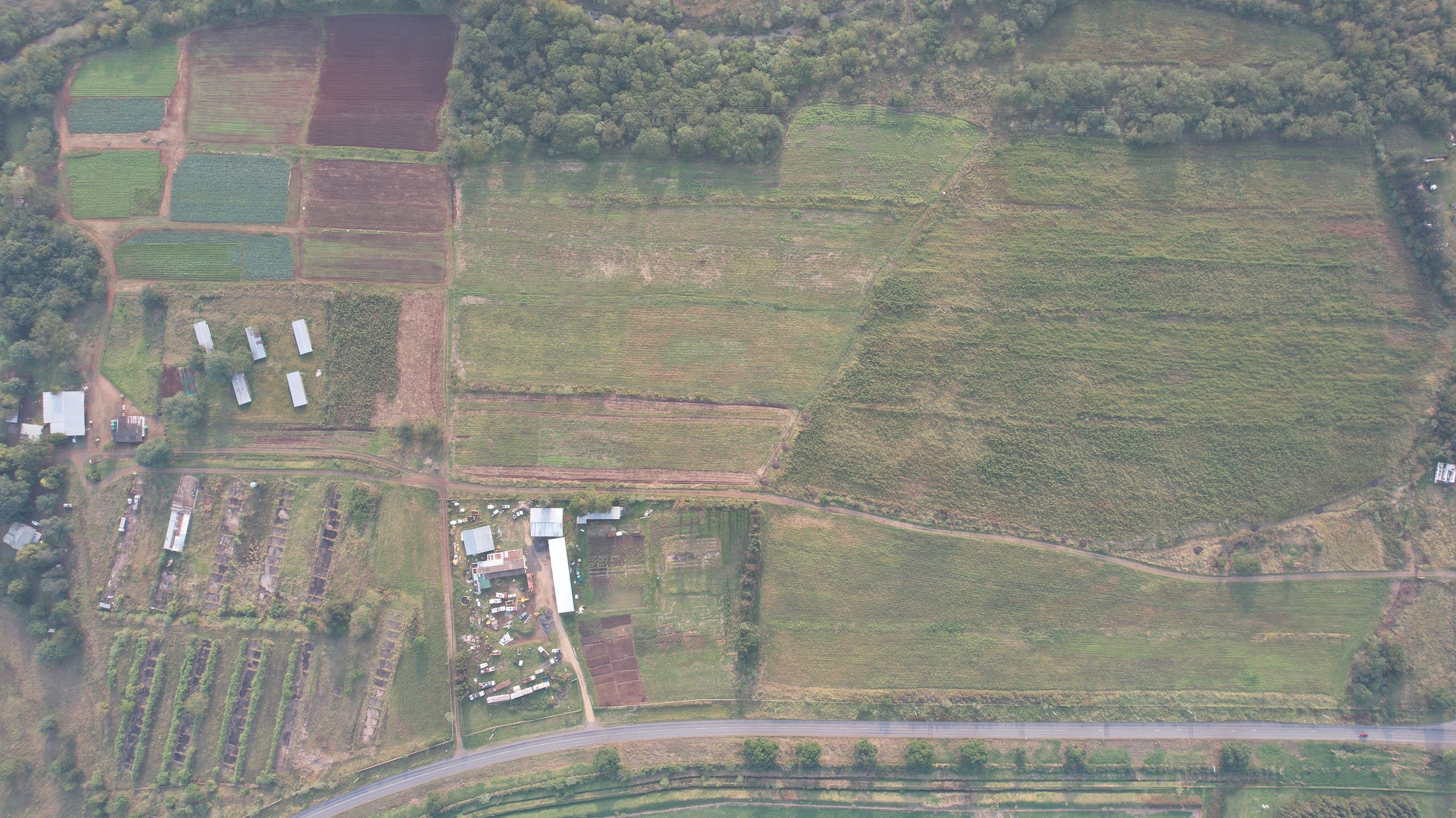 Drone record of a large agricultural site supplied within the ACT Social Employment Fund work record
