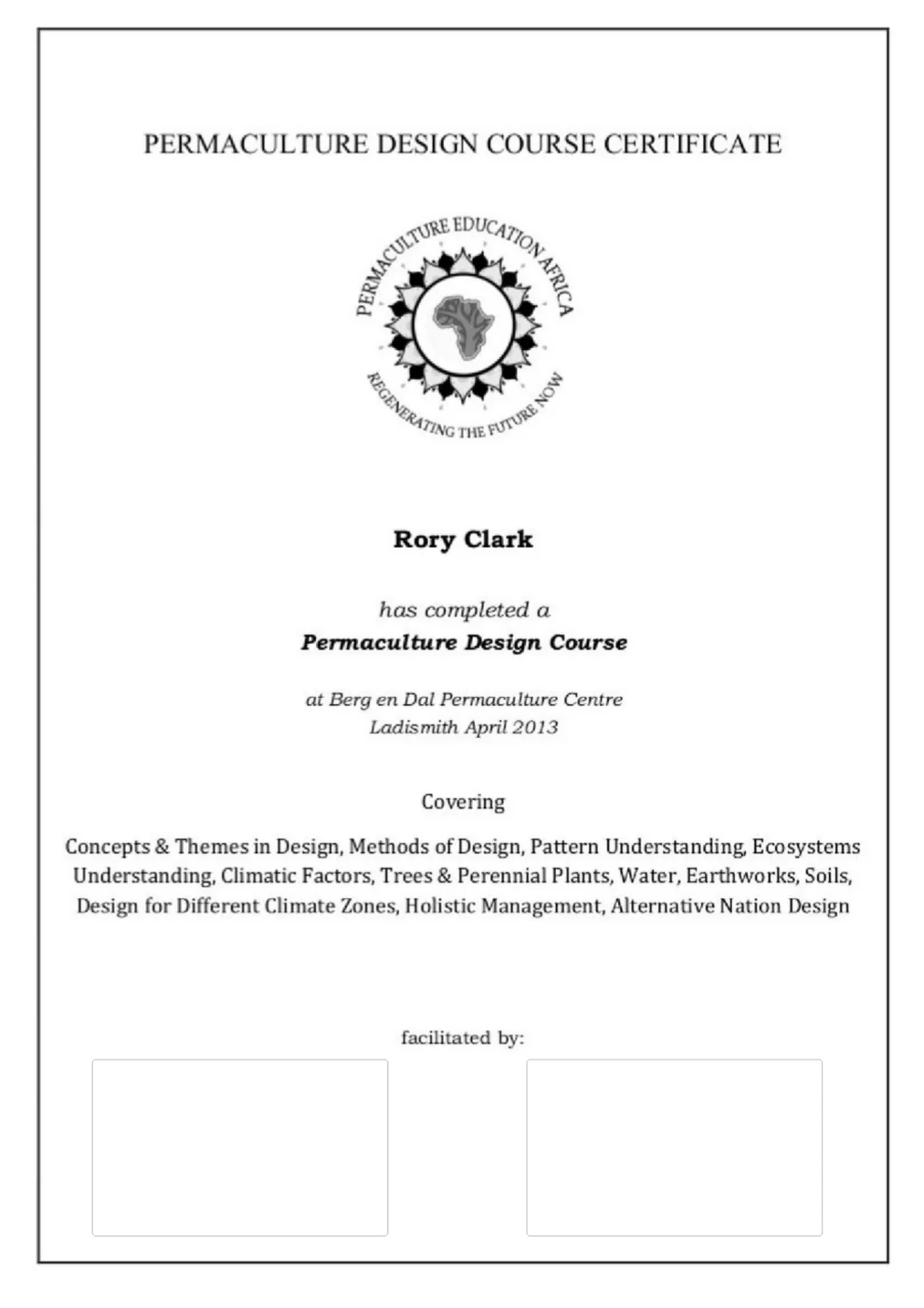 Cover of Permaculture Design Course — Berg en Dal