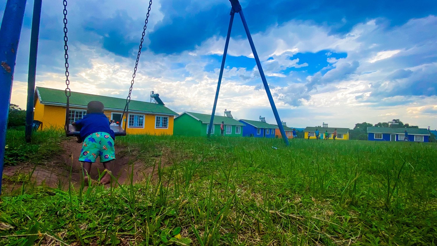 Lily of the Valley Children’s Home with colourful homes and water-heating infrastructure