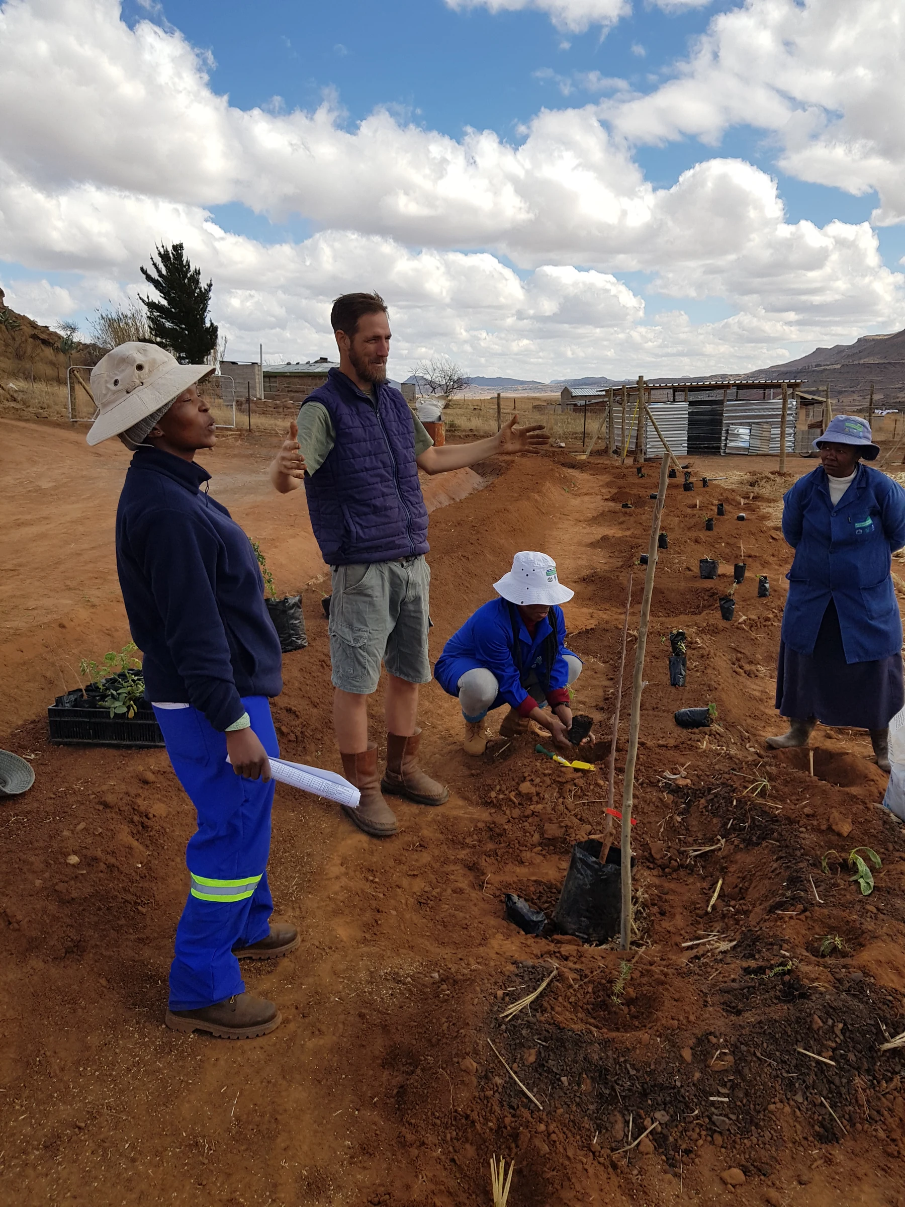Rory Clark facilitating practical field implementation in Lesotho